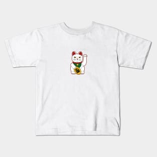 Maneki-Neko lucky cat Kids T-Shirt